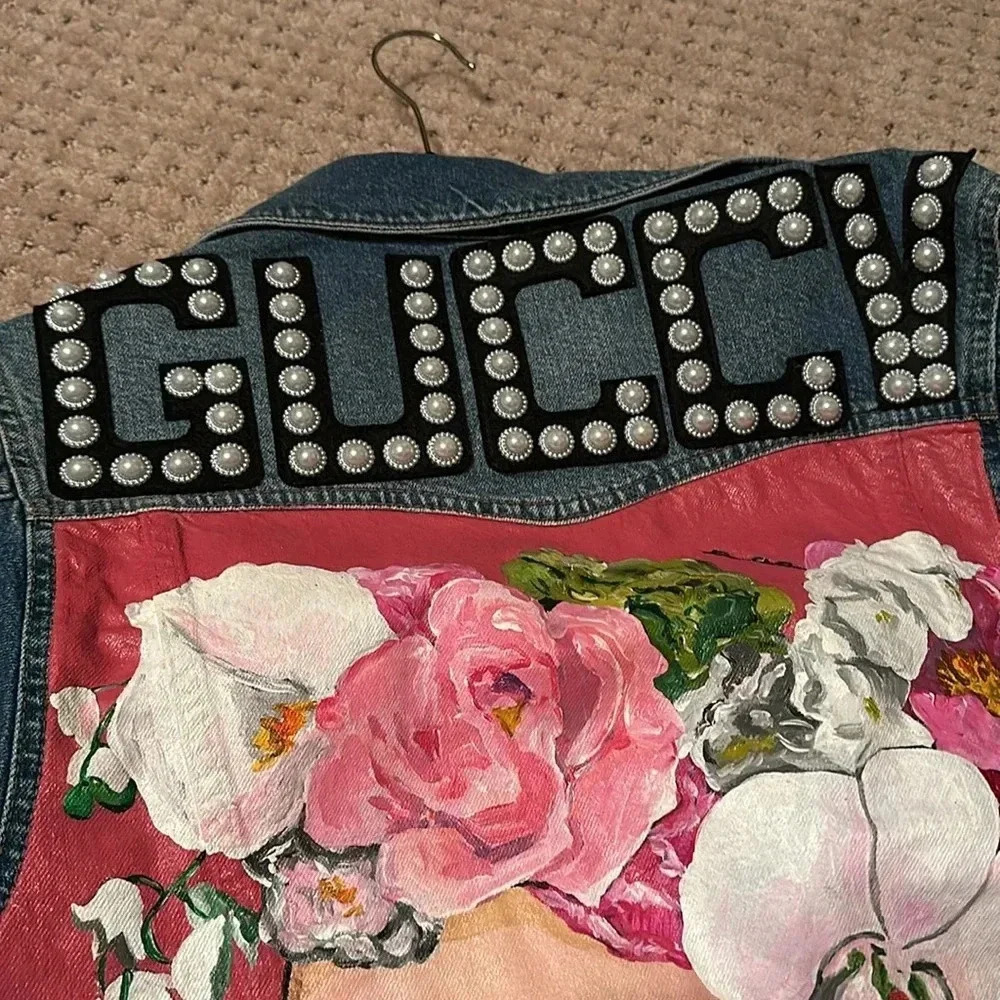 Hand Painted Denim Jacket - Picture 7 of 7